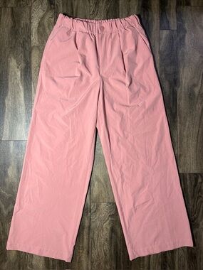 Varley Kayson Wide Leg Pant 29.5" Women's S Ash Rose Soft Stretch Athleisure EUC